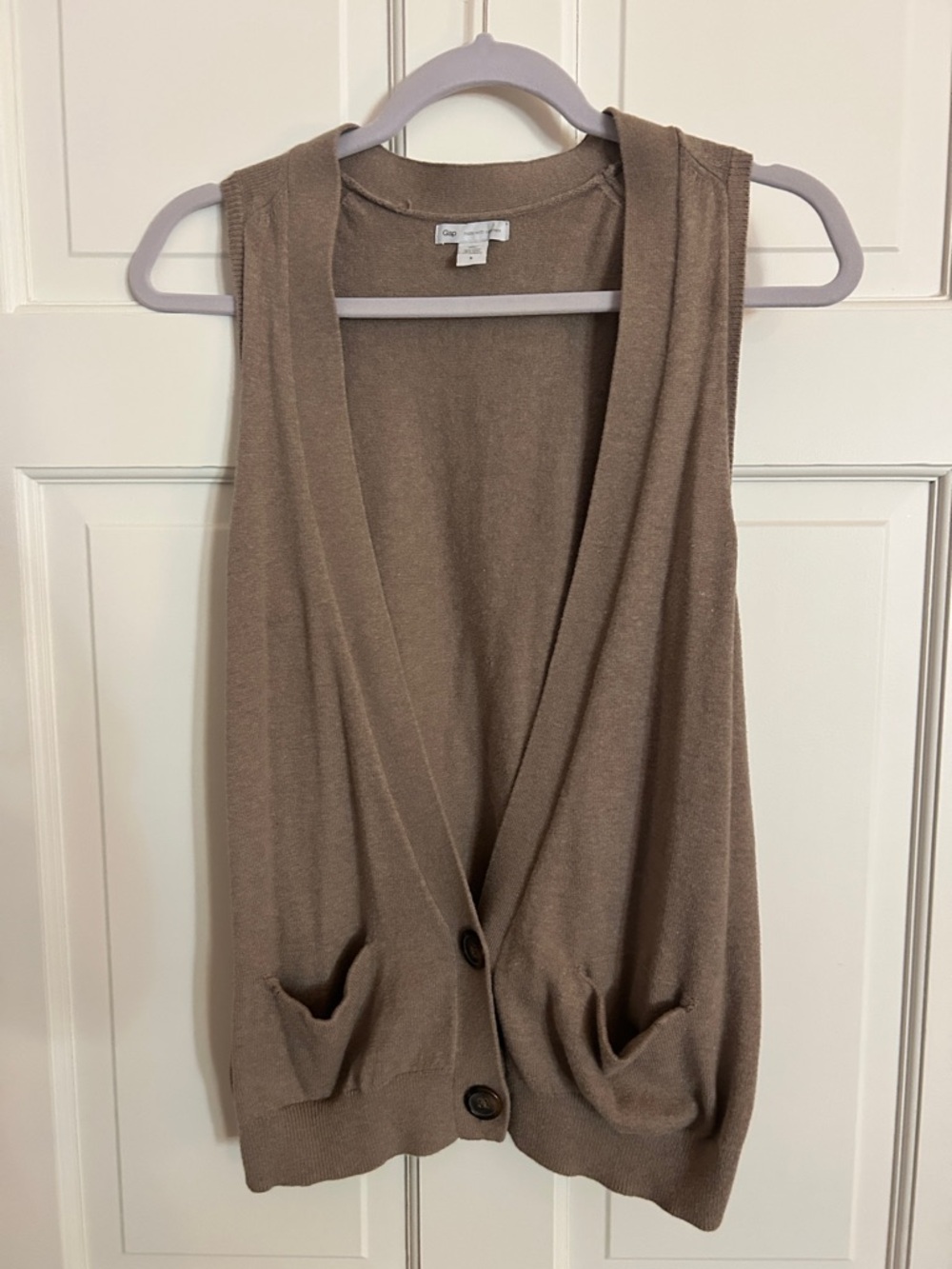 GAP Cashmere-Blend Knit Top - Taupe